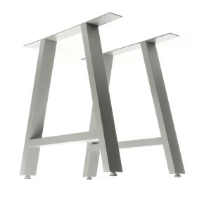 Terpo Komplet 2 jeklenih nog za mizo v A-obliki 70 × 72 cm, siv