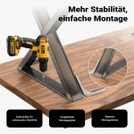 Terpo Komplet 2 jeklenih nog za mizo v X-obliki 72 × 60 cm