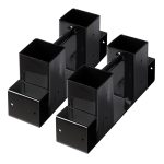 Terpo Komplet 2 kovinskih opor za zlaganje drv 33,5 × 7,5 × 13 cm