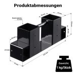 Terpo Komplet 2 kovinskih opor za zlaganje drv 33,5 × 7,5 × 13 cm