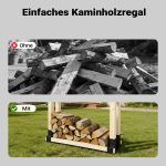 Terpo Komplet 2 kovinskih opor za zlaganje drv 33,5 × 7,5 × 13 cm