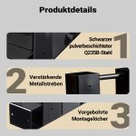 Terpo Komplet 2 kovinskih opor za zlaganje drv 33,5 × 7,5 × 13 cm