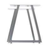 Terpo Komplet 2 trapeznih jeklenih nog za mizo 60 × 72 cm, siv