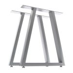 Terpo Komplet 2 trapeznih jeklenih nog za mizo 60 × 72 cm, siv