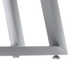 Terpo Komplet 2 trapeznih jeklenih nog za mizo 60 × 72 cm, siv