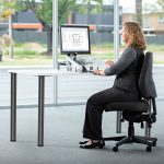Terpo Komplet 4 nastavljivih črnih nog za mizo iz nerjavnega jekla Ø 60 mm