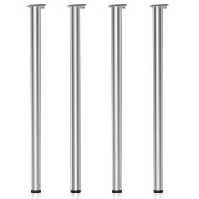 Terpo Komplet 4 nastavljivih kromiranih nog za mizo Ø 60 mm, 110 cm