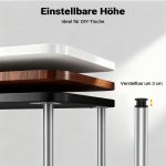 Terpo Komplet 4 nastavljivih kromiranih nog za mizo Ø 60 mm, 87 cm