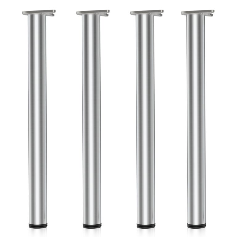 Terpo Komplet 4 nastavljivih nikljanih nog za mizo Ø 60 mm, 71 cm