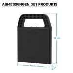 Terpo Komplet podložnih plošč za oporne bloke 225 x 165 x 20 mm – 4 HDPE plošče za prikolice in avtodome