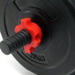 Terpo Komplet ročk 30 kg s 16 cementnimi utežnimi ploščami – 2 nazobčani palici z zvezdastim zapiralom