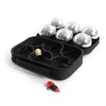 Terpo Komplet za pétanque s 6 kovinskimi kroglami – z lesenim ciljno kroglico (prašička) in merilcem razdalje