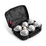 Terpo Komplet za pétanque s 6 kovinskimi kroglami – z lesenim ciljno kroglico (prašička) in merilcem razdalje