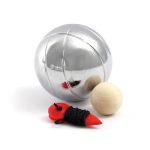 Terpo Komplet za pétanque s 6 kovinskimi kroglami – z lesenim ciljno kroglico (prašička) in merilcem razdalje