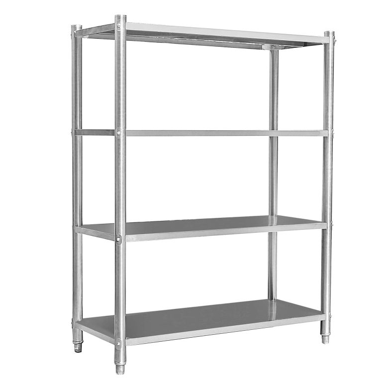 Terpo Kuhinjski težki regal iz nerjavnega jekla, 120 × 45 × 155 cm, 600 kg