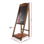 Terpo Leseni dvostranski reklamni stojalo s kredno tablo 42 × 112 cm