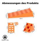 Terpo Najezdne zagozde za prikolico (2 kosa) do 3,5 t – z zaustavitvijo in pripomočkom za najezd, s torbo