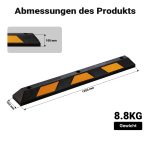 Terpo Omejevalnika za parkiranje 120 x 15 x 10 cm (2 kosa) – iz gume z rumenimi odsevniki, za garažo