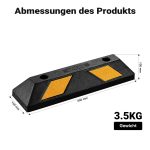 Terpo Omejevalnika za parkiranje 55 x 15 x 10 cm (2 kosa) – iz gume z rumenimi odsevniki