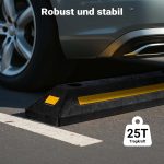 Terpo Omejevalnika za parkiranje 56 x 15 x 10 cm (2 kosa) – iz gume z rumenimi odsevniki