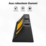 Terpo Omejevalnika za parkiranje 60 x 12 x 8 cm (2 kosa) – iz gume z rumenimi odsevniki