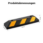 Terpo Omejevalnika za parkiranje z odsevniki (2 kosa) 550 x 150 x 100 mm – iz trde gume, za talno montažo