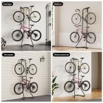 Terpo Prostostoječe univerzalno stojalo za 2 kolesi 66,5 x 55,8 x 219 cm – višinsko nastavljivo