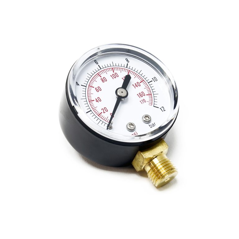Terpo Radialni manometer za vodo in zrak 0–12 bar, Ø 50 mm, 1/4-palčni priključek