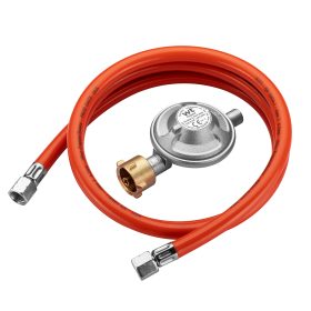 Terpo Regulator tlaka 50 mbar s propanovo cevjo 1,5 m – za jeklenke z navojem Ø 1/4" / 21,8 mm LH