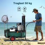 Terpo Ribiški voziček s torbo do 50 kg – transportni voziček 60 l z zračnimi kolesi, tudi kot tovorna prikolica za kolo