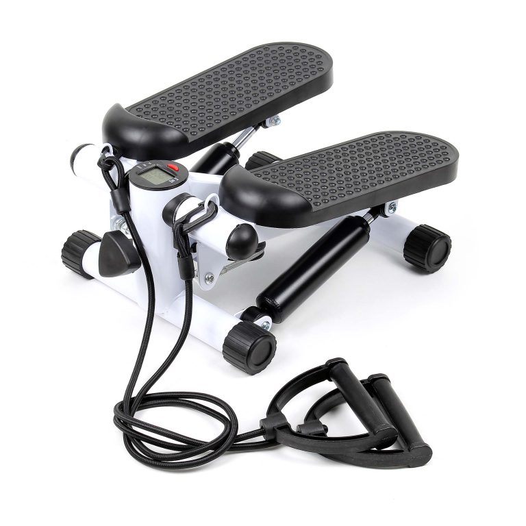 Terpo Stepper 41 x 30 x 18 cm z računalnikom – domači trenažer za noge in zadnjico, mini stepper z vzmetnimi trakovi
