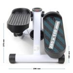 Terpo Stepper 41 x 30 x 18 cm z računalnikom – domači trenažer za noge in zadnjico, mini stepper z vzmetnimi trakovi