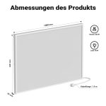 Terpo Stropni infrardeči grelni panel z LED, 708 W, 1080 × 630 × 35 mm