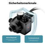 Terpo Tlačno stikalo EPC-2 s kablom, 220–240 V, do 10 bar