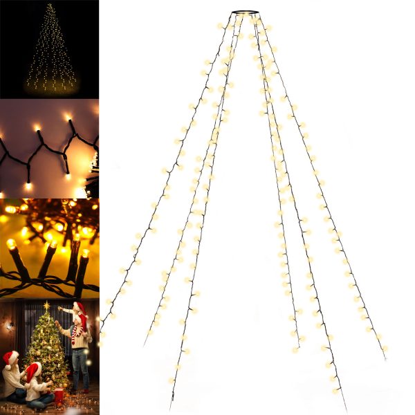 Terpo Toplo bela LED girlanda za božično drevo, 192 LED, 6 × 2 m