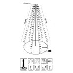 Terpo Toplo bela LED girlanda za božično drevo, 192 LED, 6 × 2 m