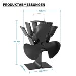 Terpo Toplotno gnani ventilator za peč s 3 lopaticami, 70–350 °C