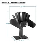Terpo Toplotno gnani ventilator za peč z 2 lopaticama, 70–350 °C