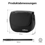 Terpo Torba za krmilo kolesa 5 l – kompaktna kolesarska torba 26,5 x 9 x 21,5 cm z naramnim pasom, za e-kolo, cestno in gravel kolo