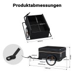 Terpo Tovorna prikolica za kolo 1460 x 880 x 590 mm do 65 kg – z zaščitnim okvirjem za kolo, zložljiv ogel in hitra sklopka