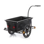 Terpo Tovorna prikolica za kolo 158 x 69 x 51 cm do 80 kg – z 90-litrskim zabojem, sklopko in zračnimi pnevmatikami