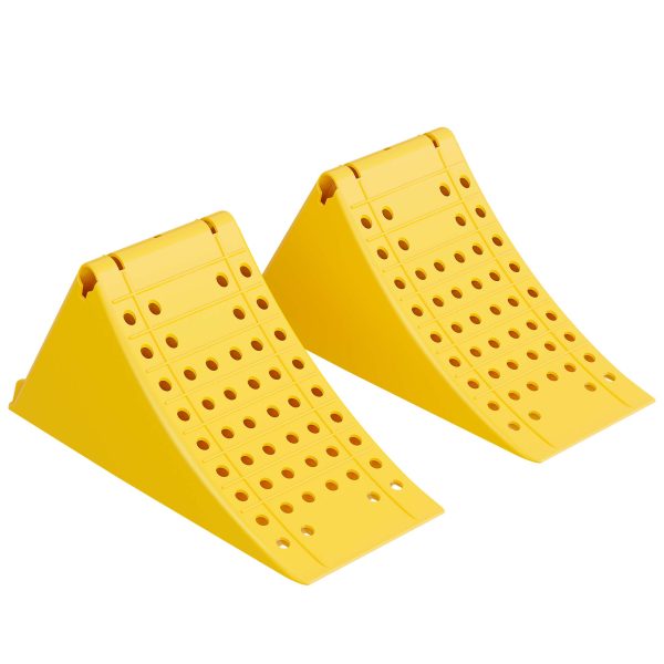 Terpo Zagozde za kolesa tovornjaka in prikolice (2 kosa) do 6,5 t – 470 x 200 x 230 mm, z jeklenimi zobmi in ročajem