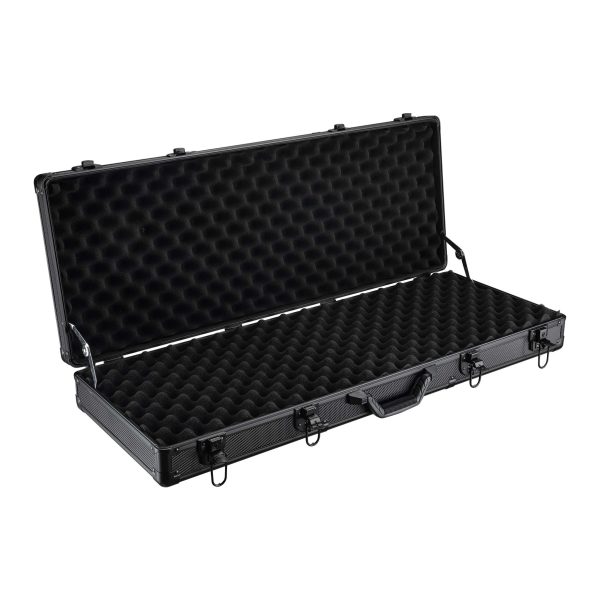Terpo Zaklepljiv kovček za orožje 84 x 35,5 x 11 cm – aluminijast kovček za puško in pištolo z zapahi in ključem