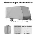 Terpo Zaščitna prevleka za počitniško prikolico velikosti L 580 x 225 x 220 cm – polipropilen