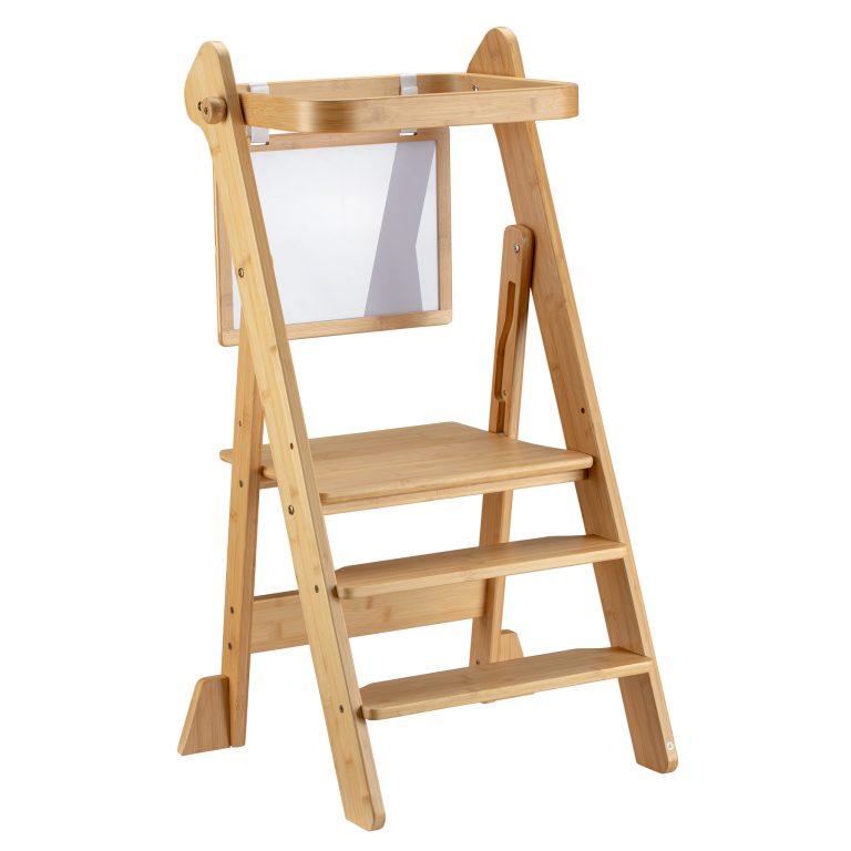 Terpo Zložljiv bambusov učni stolp za otroke 43 × 48 × 91 cm