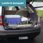 Terpo Zložljiv kamp stol do 100 kg – siv/črn, lahek, majhne mere pri shranjevanju