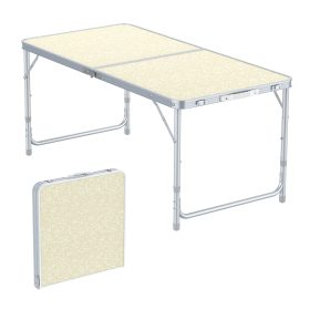 Terpo Zložljiva kamp miza 120 x 60 x 70 cm – nastavljiva višina 54/61/70 cm, aluminijasto ogrodje, plošča iz MDF