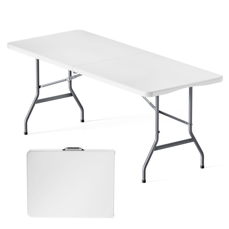 Terpo Zložljiva kamp miza 180 x 75 x 74 cm – z ročajem, za zabave, piknike in vrt