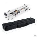 Terpo Zložljiva kamp miza 90 x 53 cm – aluminijasta s zvitkom plošče, nastavljiva višina, do 30 kg